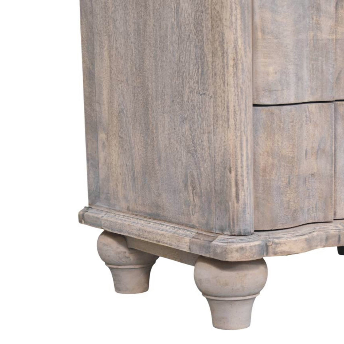 Bodie Wash Solid Wood 3 Drawer Nightstand