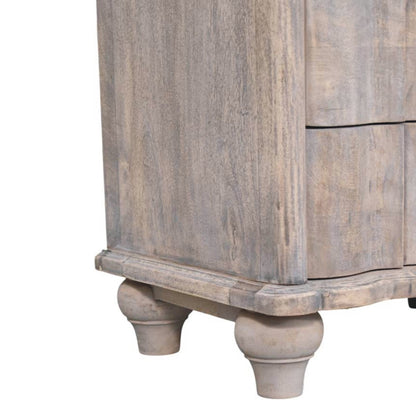 Bodie Wash Solid Wood 3 Drawer Nightstand