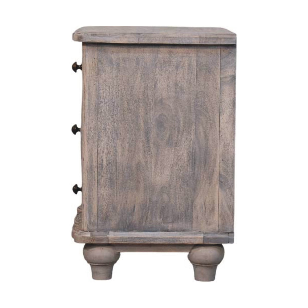 Bodie Wash Solid Wood 3 Drawer Nightstand