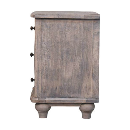 Bodie Wash Solid Wood 3 Drawer Nightstand
