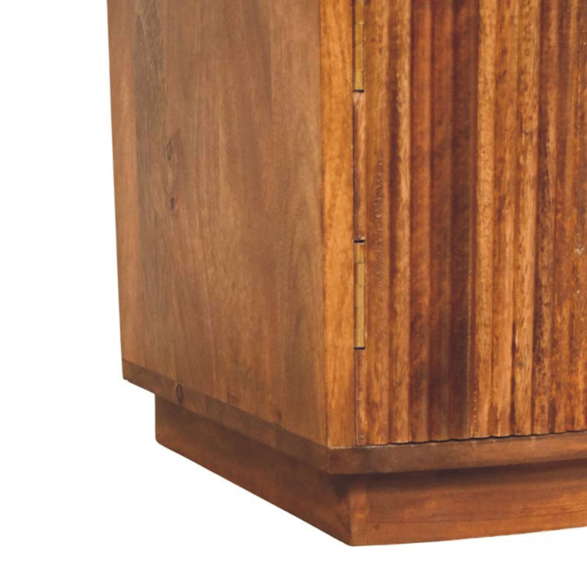Highland Amber Oak Curved Nightstand