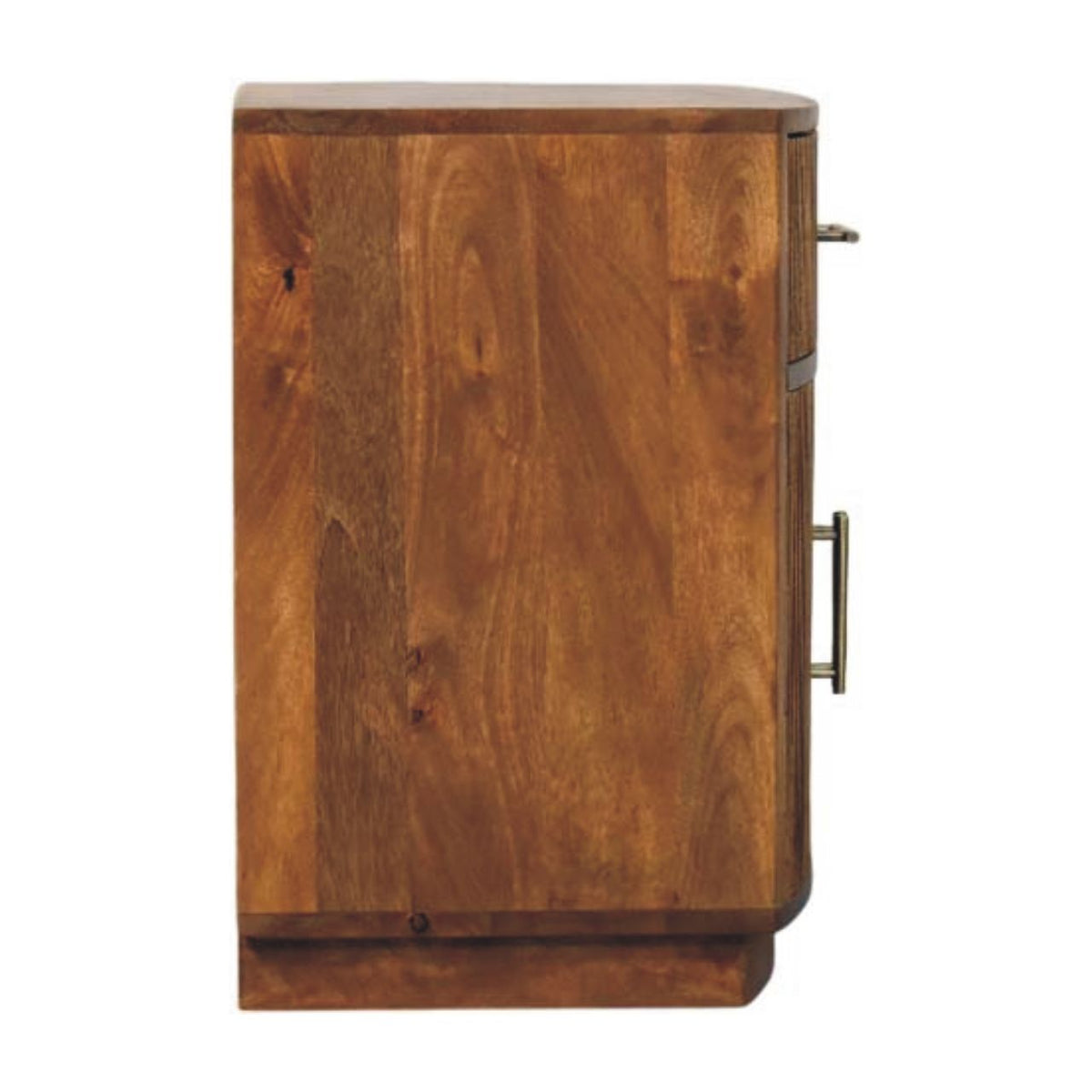 Highland Amber Oak Curved Nightstand