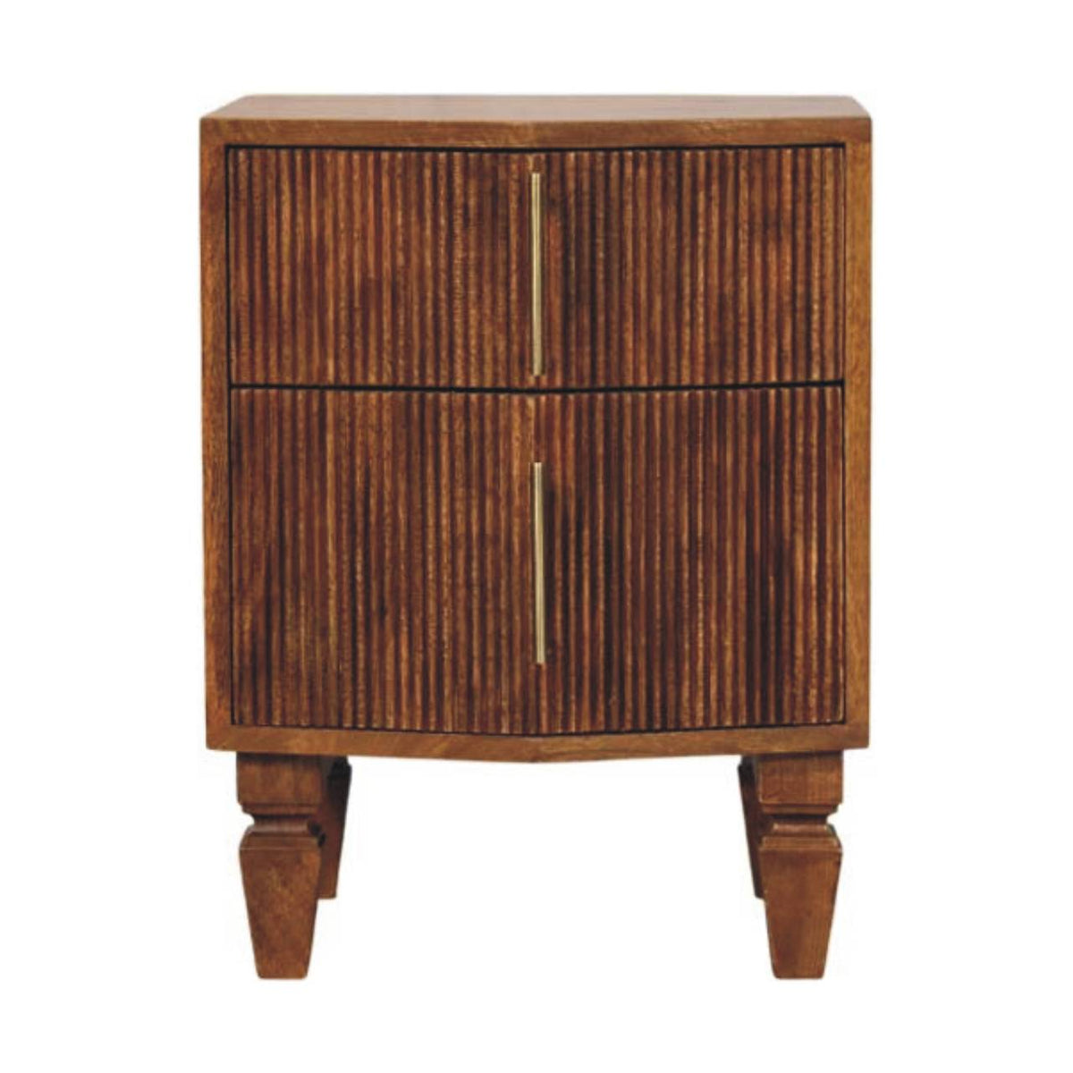 Highland Louvre Oak 2 Drawer Nightstand