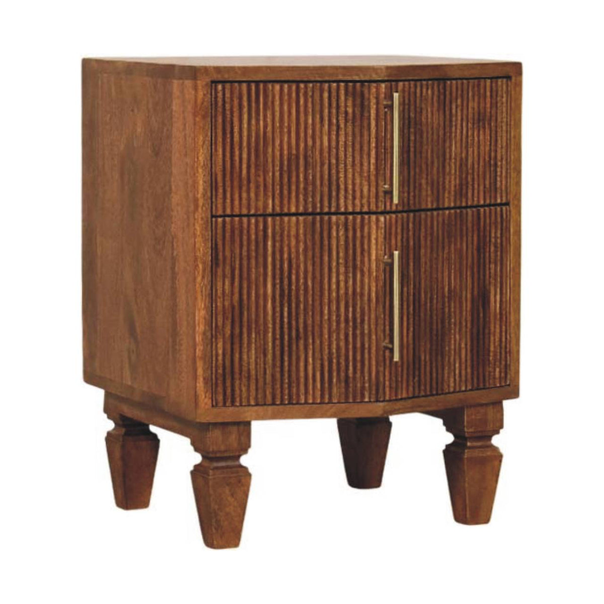 Highland Louvre Oak 2 Drawer Nightstand