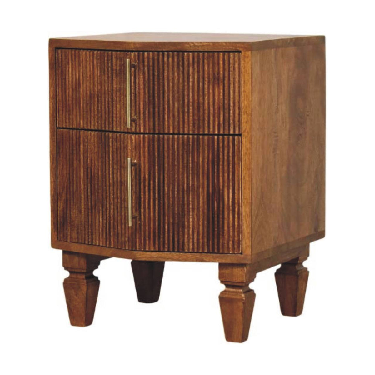 Highland Louvre Oak 2 Drawer Nightstand