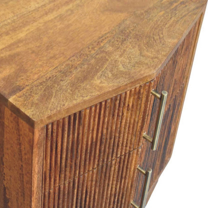 Highland Louvre Oak 2 Drawer Nightstand