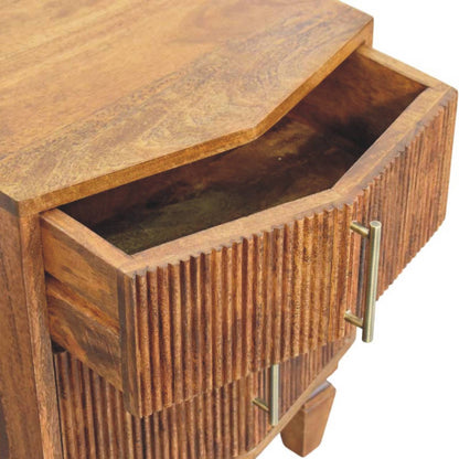 Highland Louvre Oak 2 Drawer Nightstand
