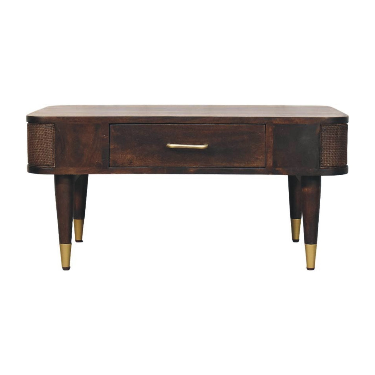 Bellevue Mocha Rattan 2 Drawer Coffee Table