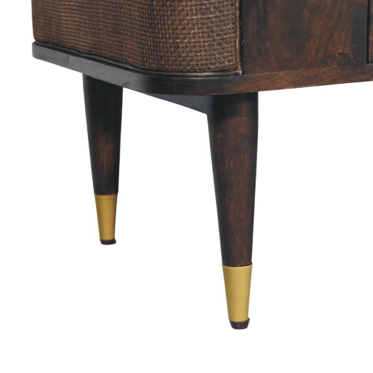 Bellevue Mocha Rattan 2 Drawer Coffee Table