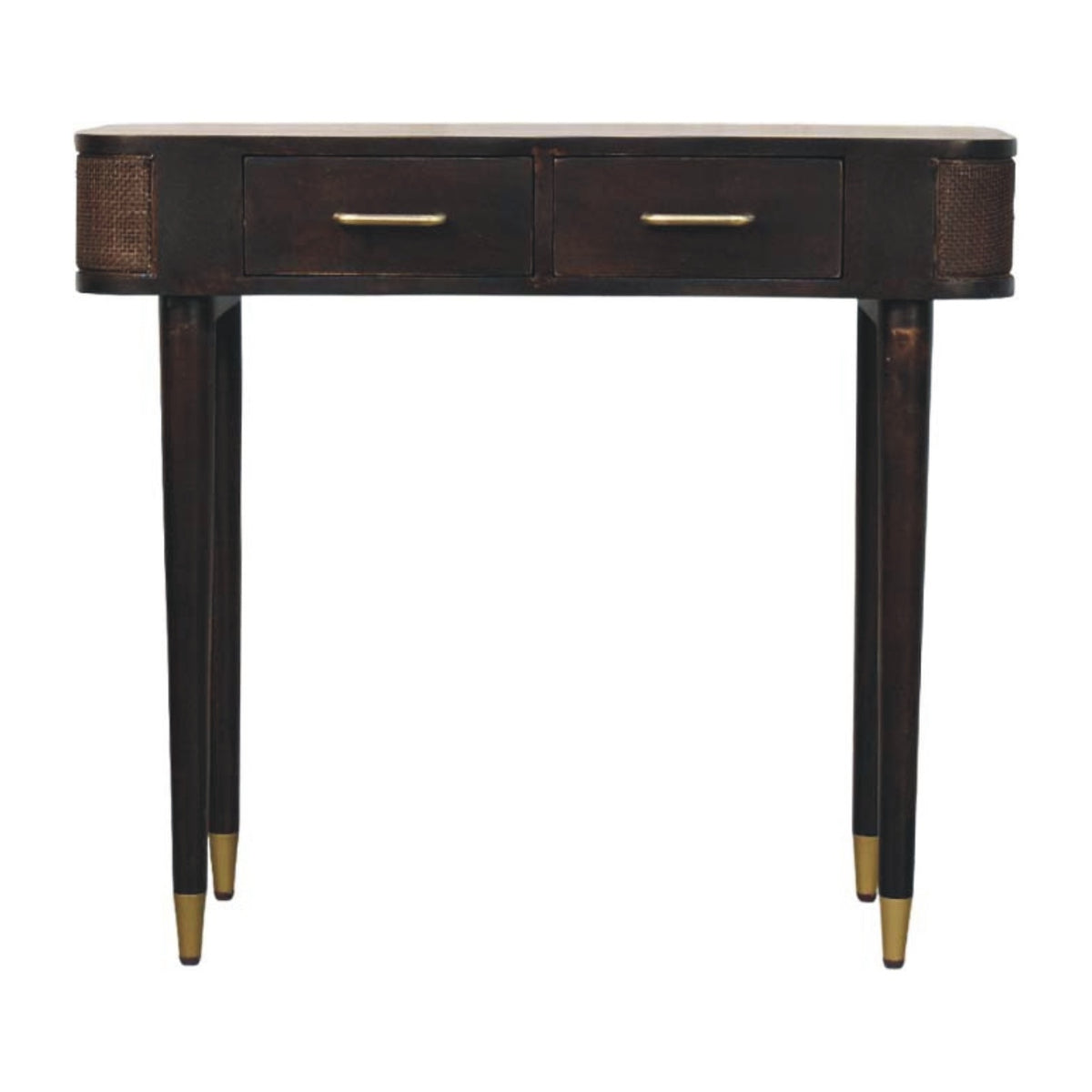 Bellevue Mocha Rattan 2 Drawer Console Table