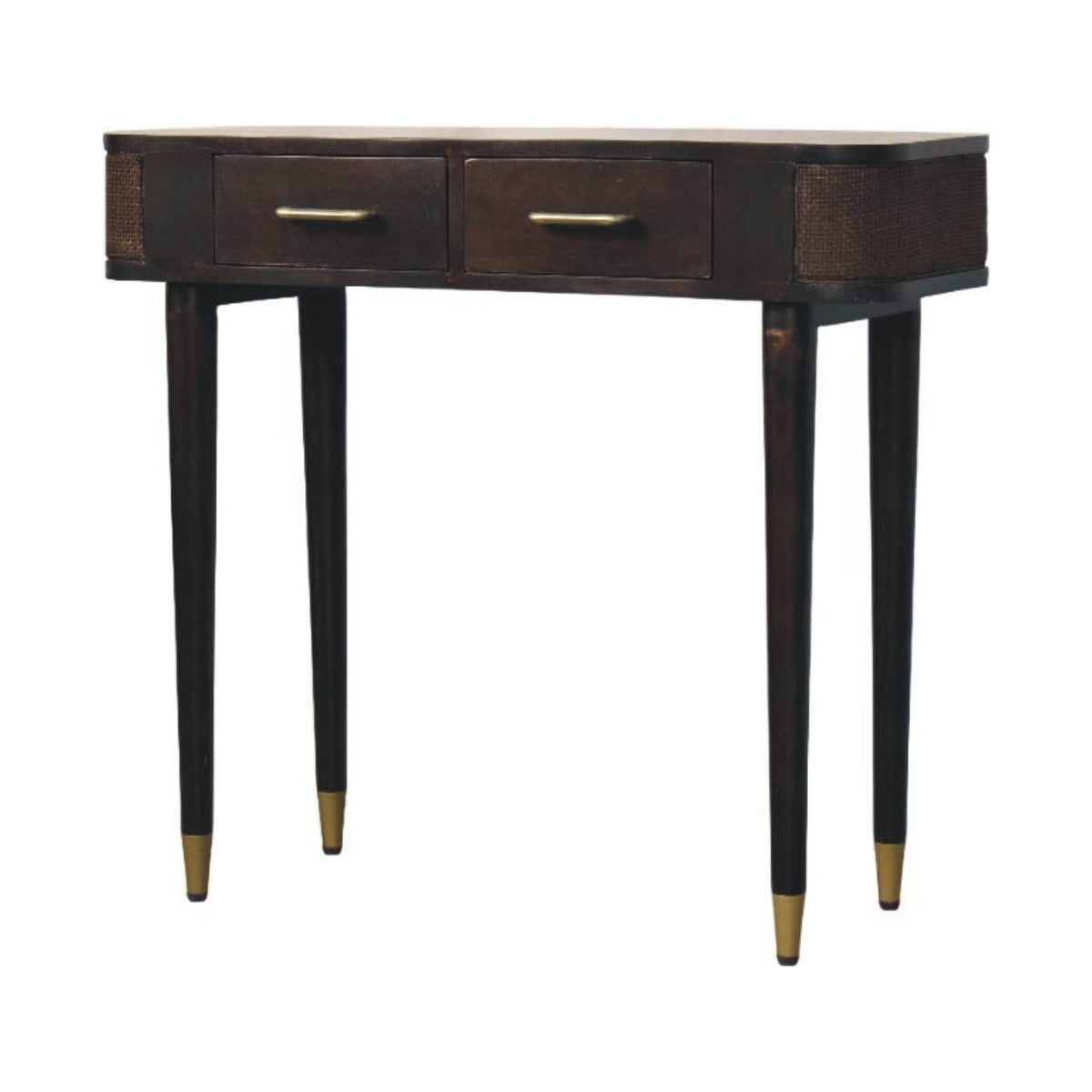 Bellevue Mocha Rattan 2 Drawer Console Table
