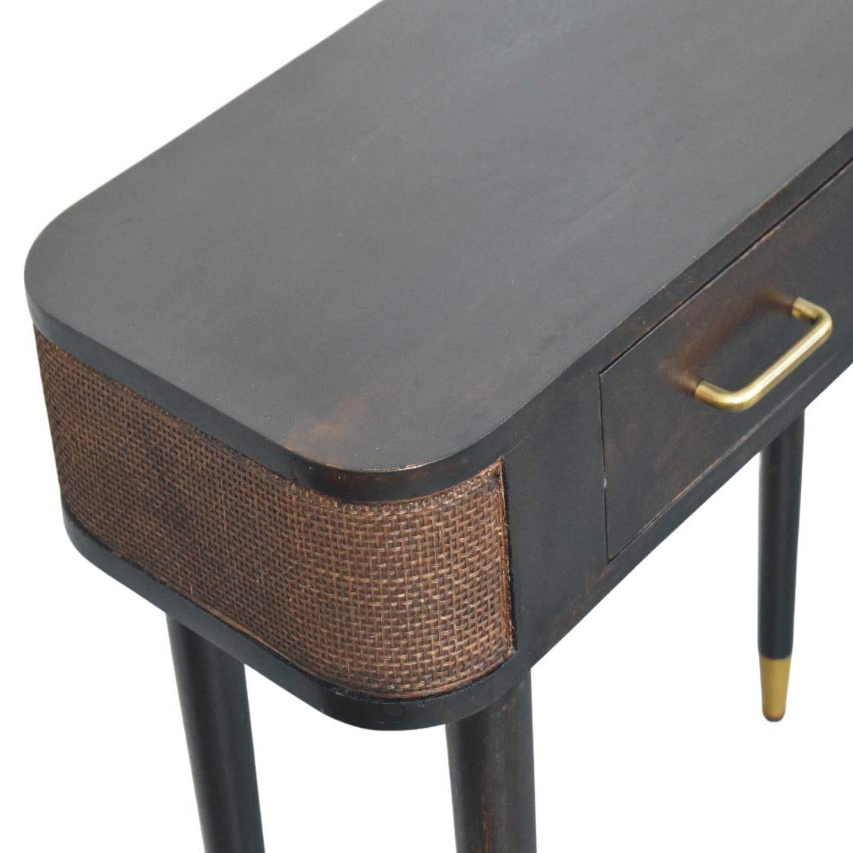 Bellevue Mocha Rattan 2 Drawer Console Table