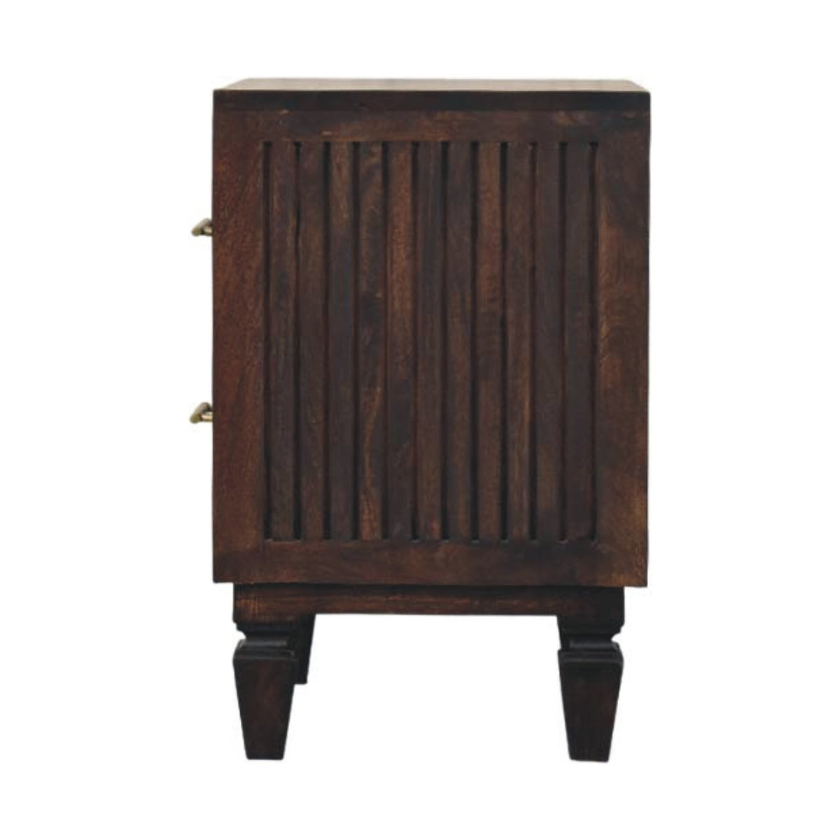 Highland Fluted Mocha 2 Drawer Nightstand