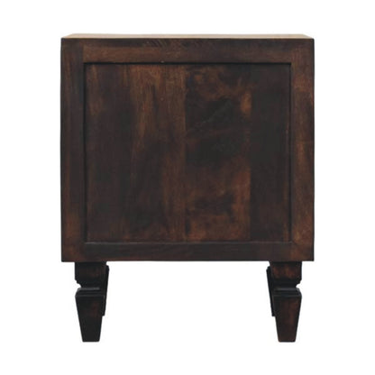Highland Fluted Mocha 2 Drawer Nightstand