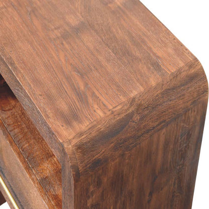 Melrose Smoked Oak 1 Drawer Open Nightstand