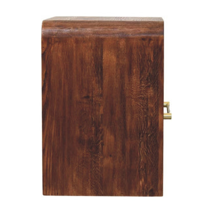 Melrose Smoked Oak 1 Drawer Open Nightstand