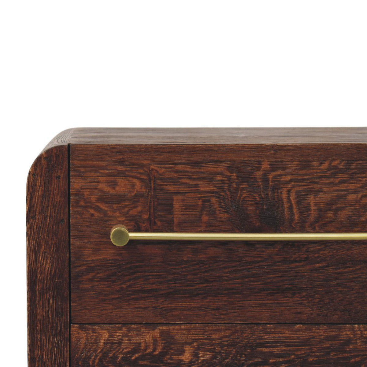 Melrose Smoked Oak 2 Drawer Nightstand