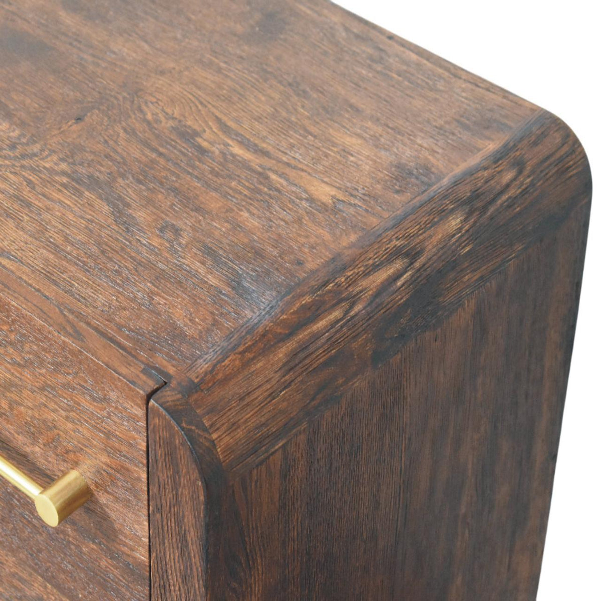 Melrose Smoked Oak 2 Drawer Nightstand