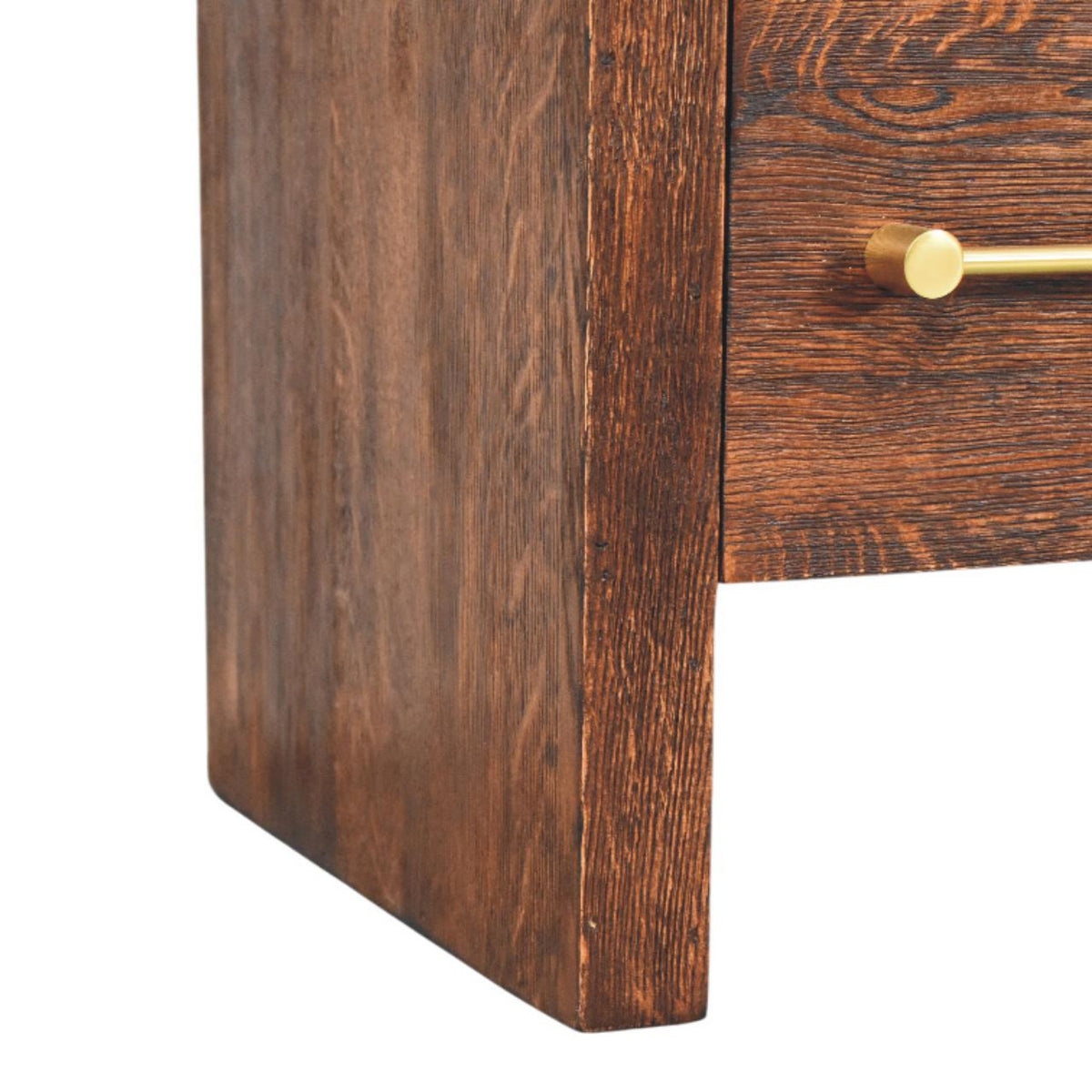 Melrose Smoked Oak 2 Drawer Nightstand