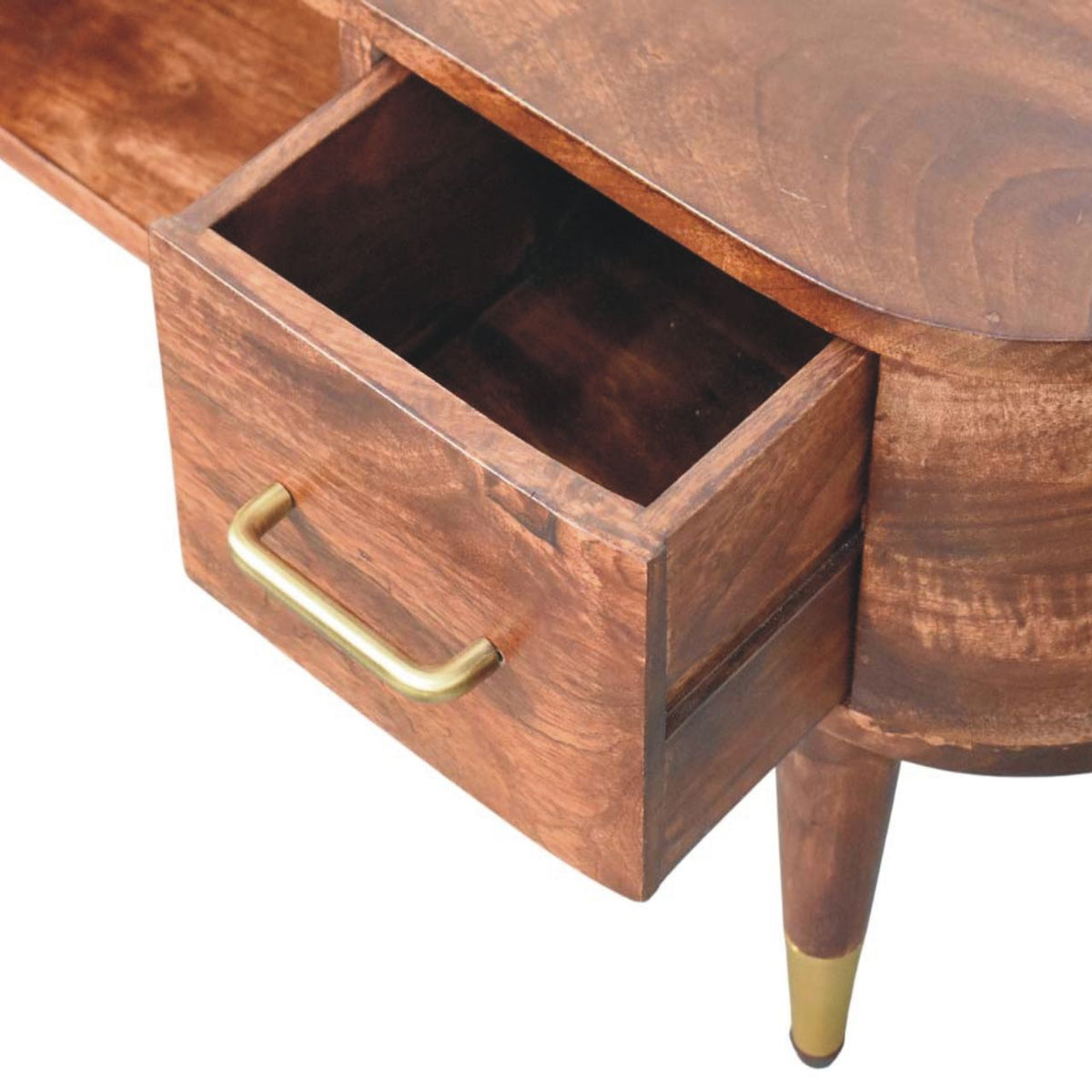 Bellevue Roasted Almond Curved TV Console
