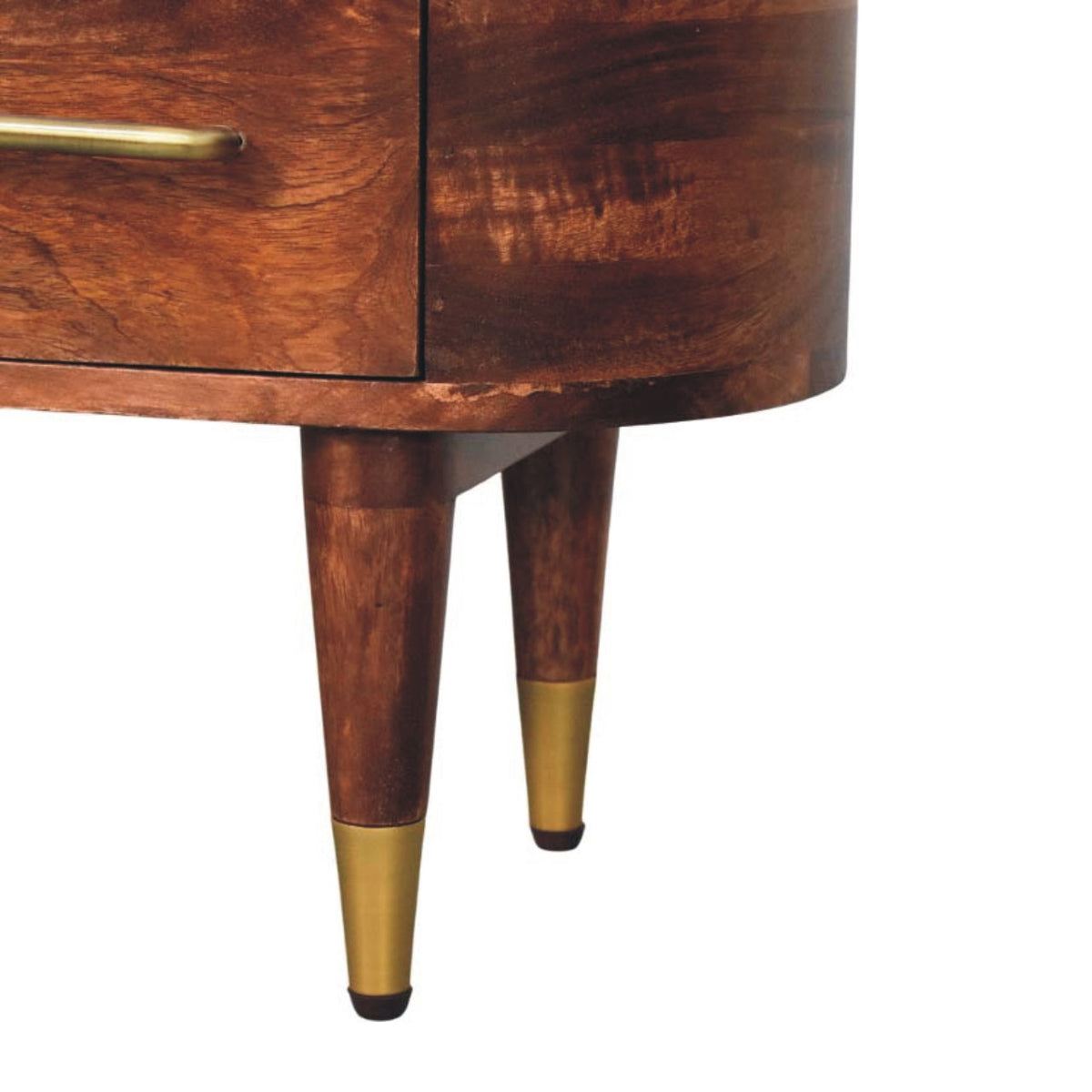 Bellevue Roasted Almond Curved TV Console