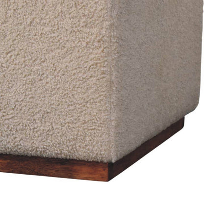 Bouclé Montauk Arden Bench Duo with Solid Wood Table