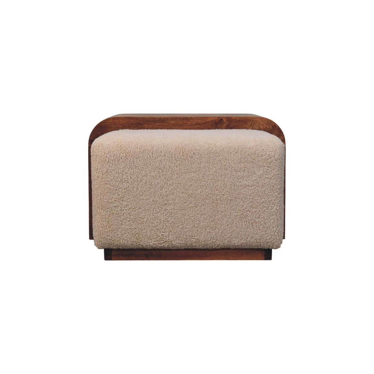 Bouclé Montauk Arden Bench Duo with Solid Wood Table