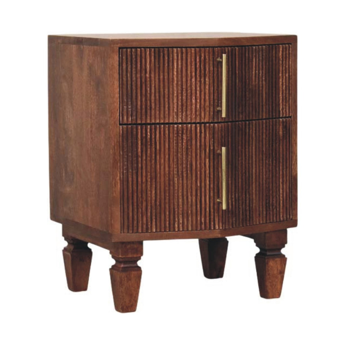 Highland Amber Oak 2-Drawer Nightstand
