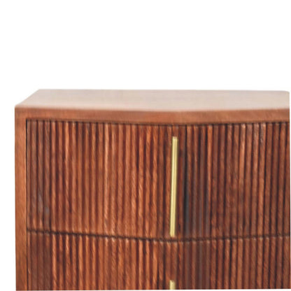 Highland Amber Oak 2-Drawer Nightstand