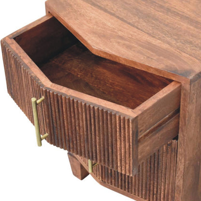 Highland Amber Oak 2-Drawer Nightstand