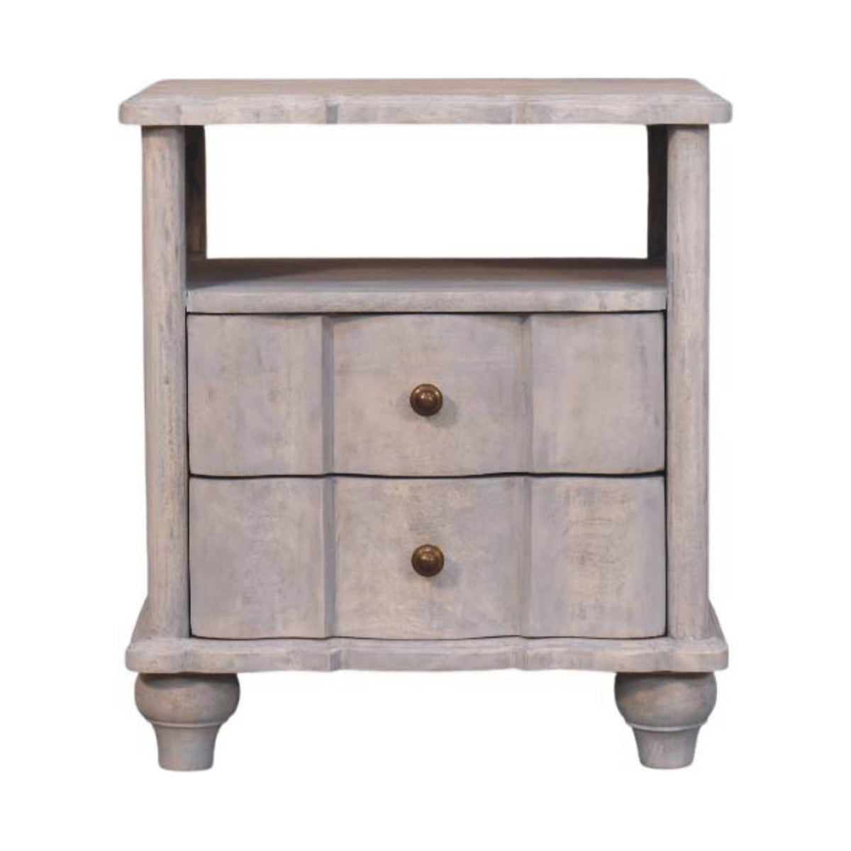 Bodie Wash 2 Drawer Bedside Nightstand
