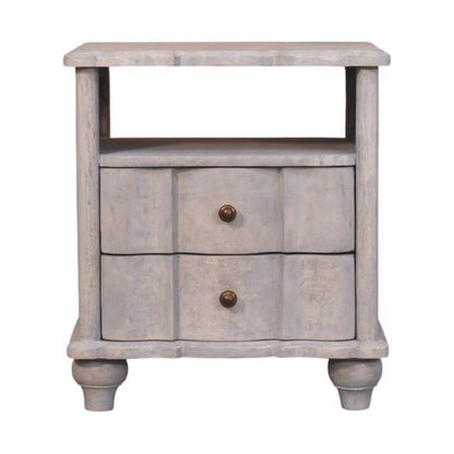 Bodie Wash 2 Drawer Bedside Nightstand