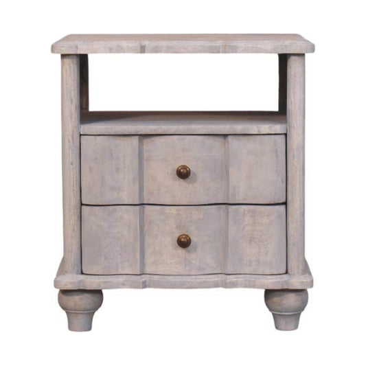 Bodie Wash 2 Drawer Bedside Nightstand