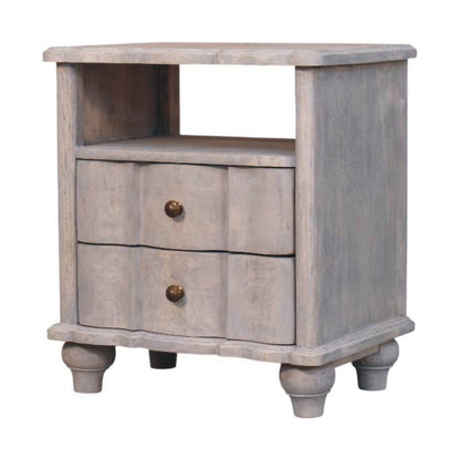 Bodie Wash 2 Drawer Bedside Nightstand