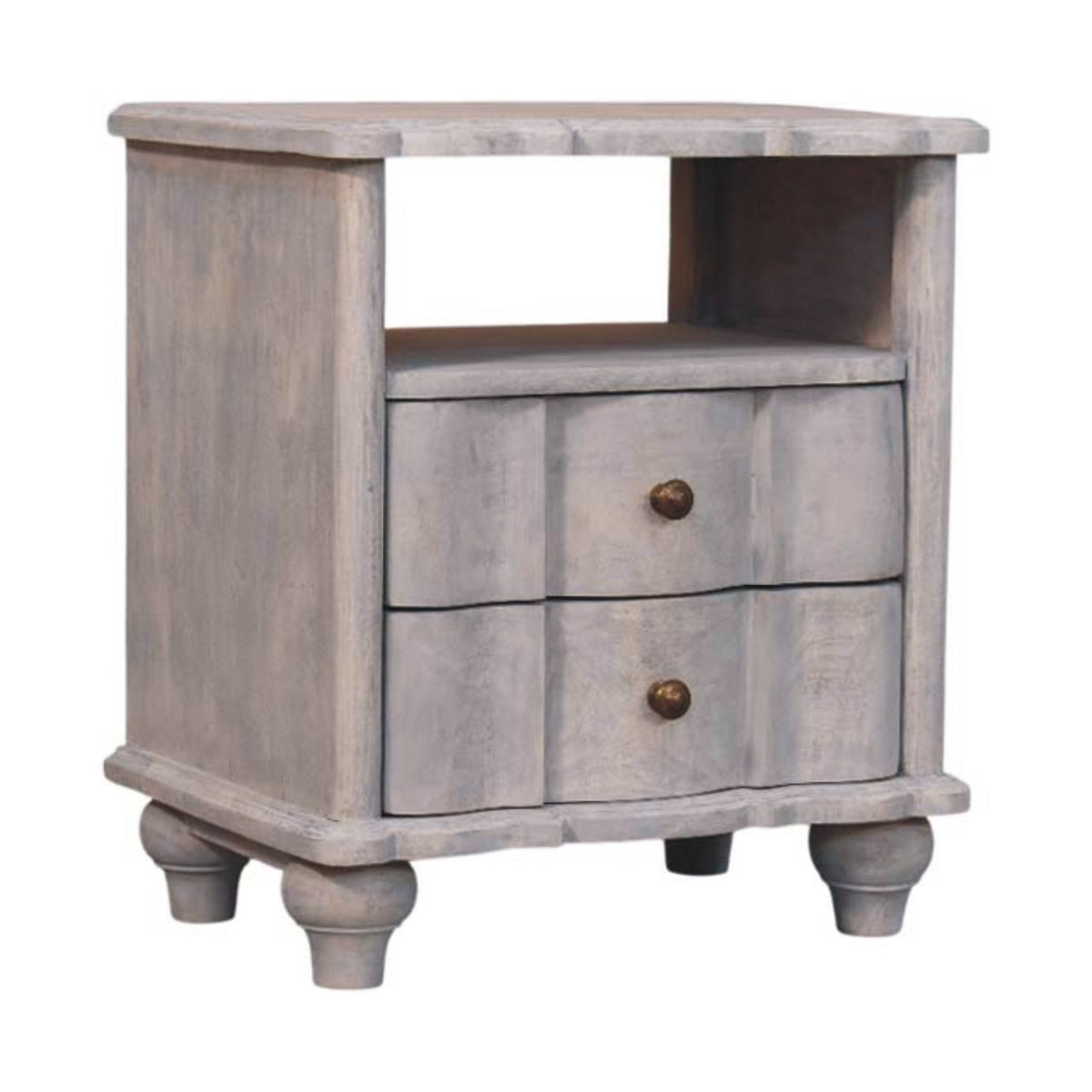 Bodie Wash 2 Drawer Bedside Nightstand