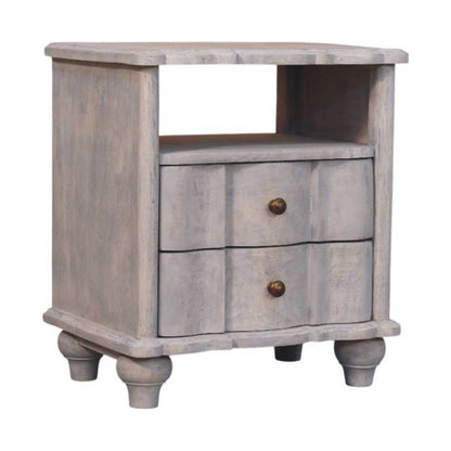 Bodie Wash 2 Drawer Bedside Nightstand
