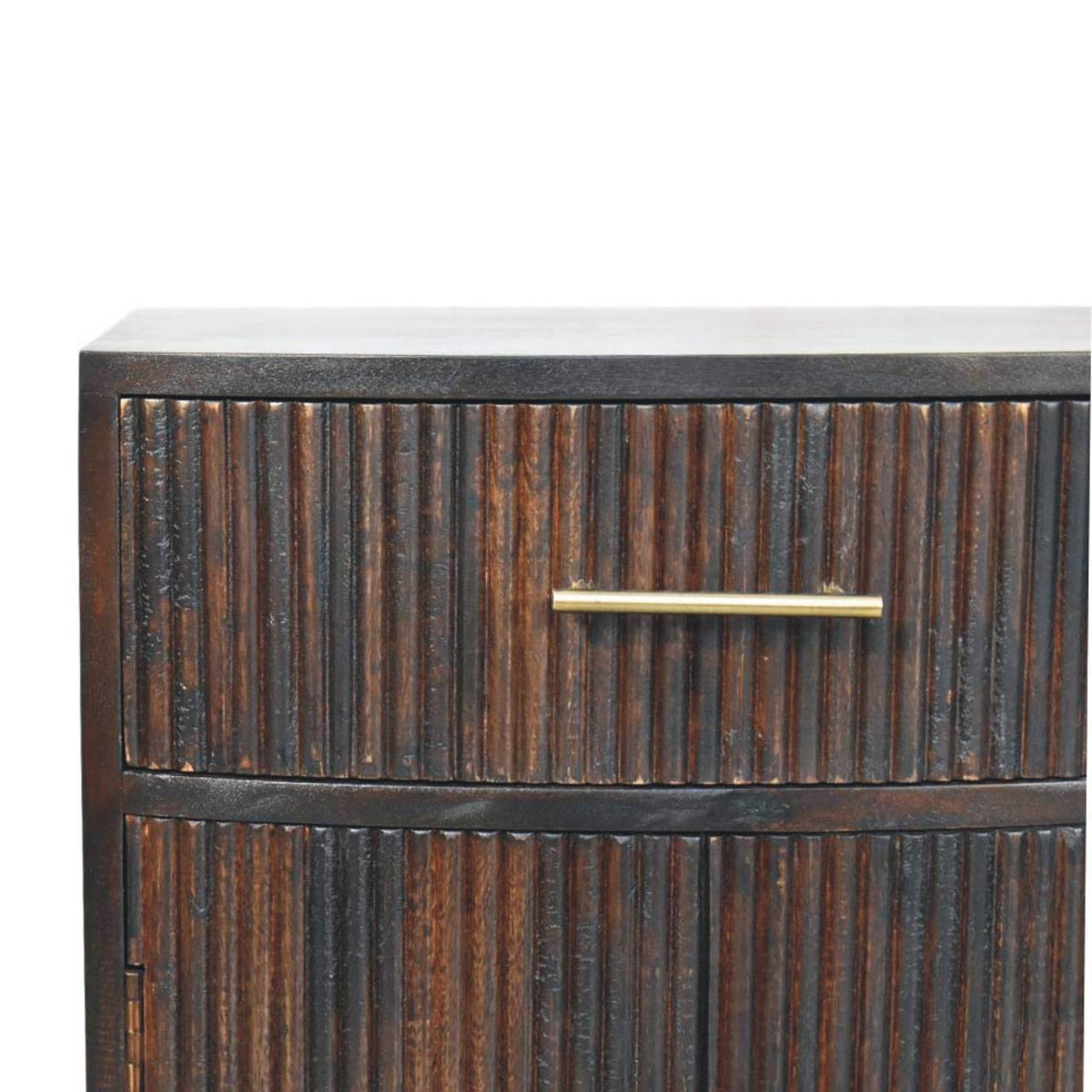 Highland Fluted Mocha 1 Drawer Nightstand