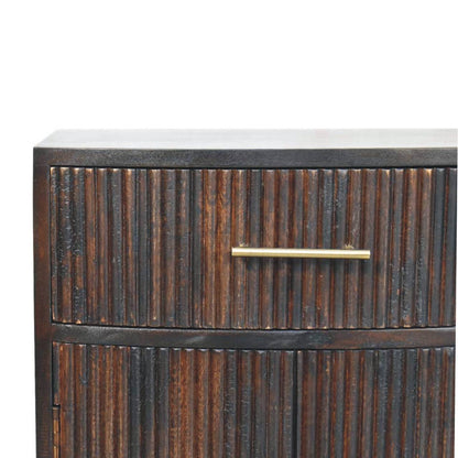 Highland Fluted Mocha 1 Drawer Nightstand
