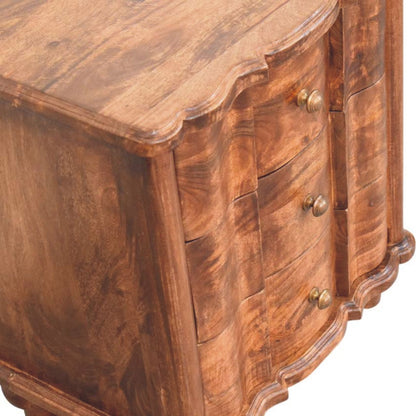 Stinson Almond Solid 3 Drawer Nightstand