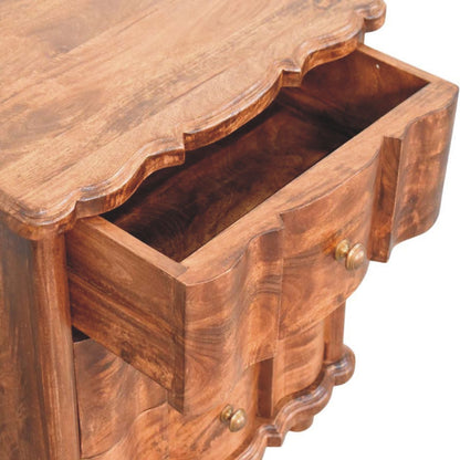 Stinson Almond Solid 3 Drawer Nightstand
