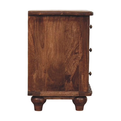 Stinson Almond Solid 3 Drawer Nightstand