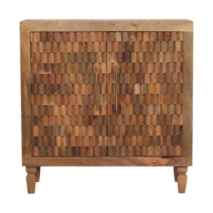 Santa Fe Carved Teak Wood Accent Cabinet