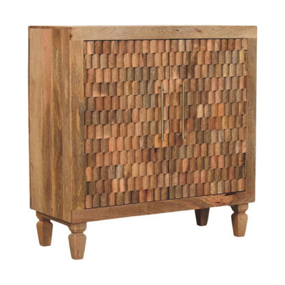 Santa Fe Carved Teak Wood Accent Cabinet
