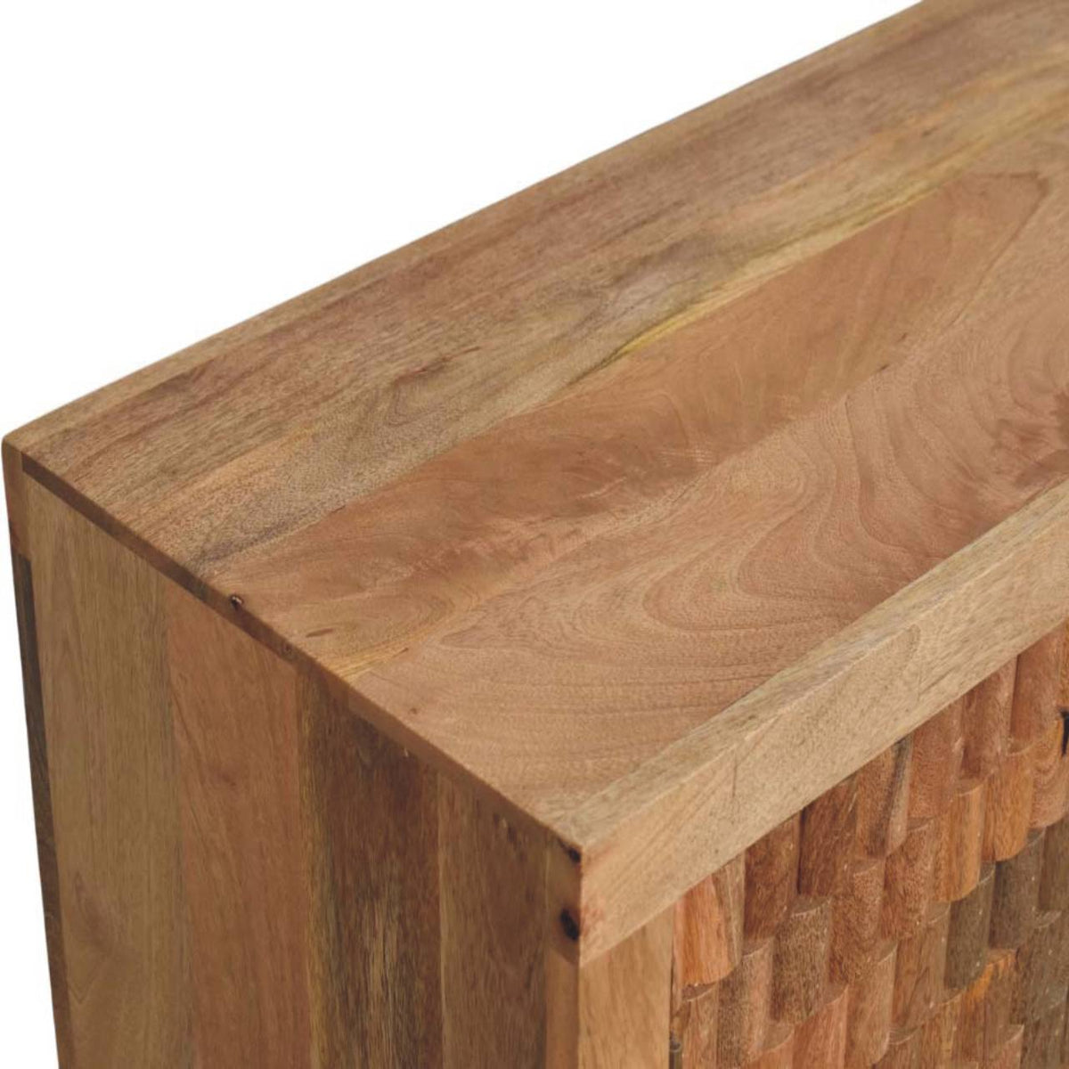 Santa Fe Carved Teak Wood Accent Cabinet