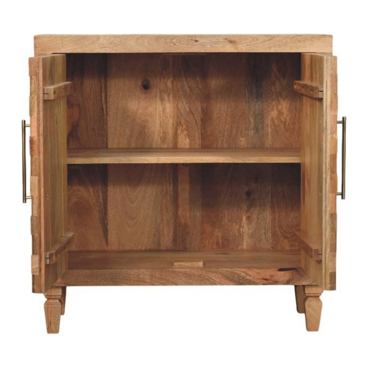 Santa Fe Carved Teak Wood Accent Cabinet