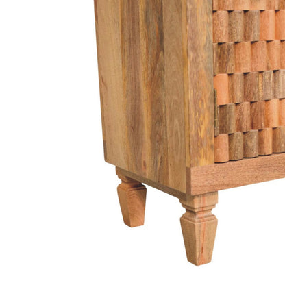 Santa Fe Carved Teak Wood Accent Cabinet