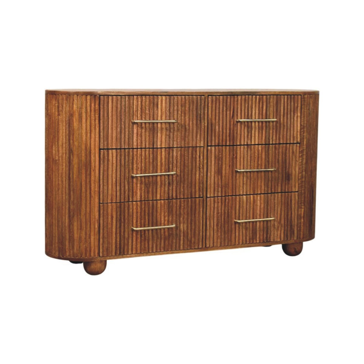 Highland Amber Oak 6-Drawer Chest
