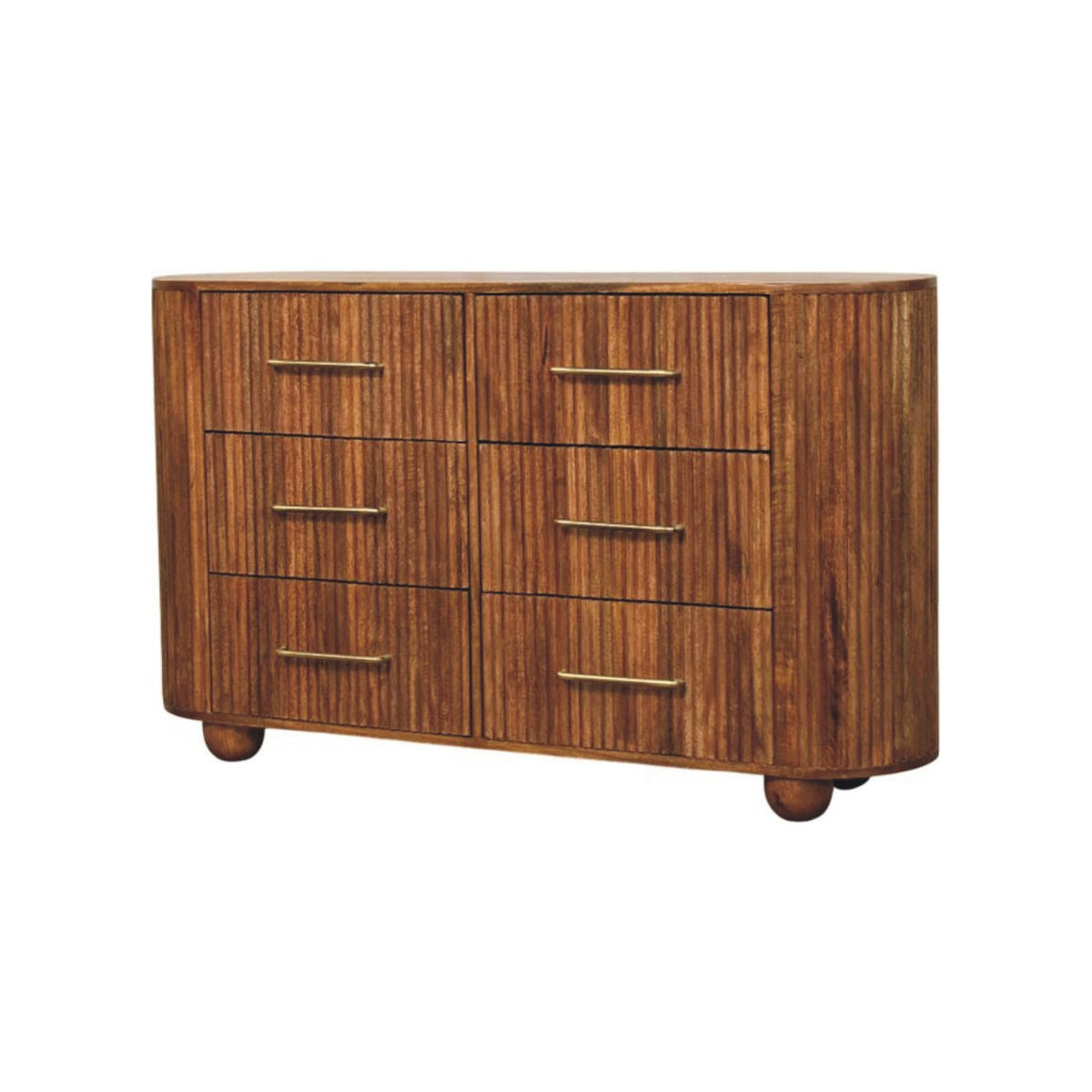 Highland Amber Oak 6-Drawer Chest