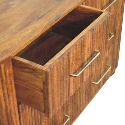 Highland Amber Oak 6-Drawer Chest