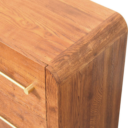 Melrose Oak 2 Drawer Bedside Table